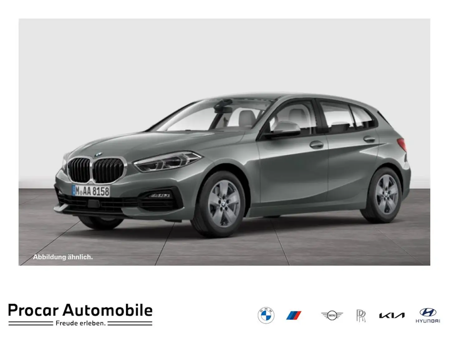 BMW 118 i ADVANTAGE+AHK+AUT+LED+SHZ Grau - 1