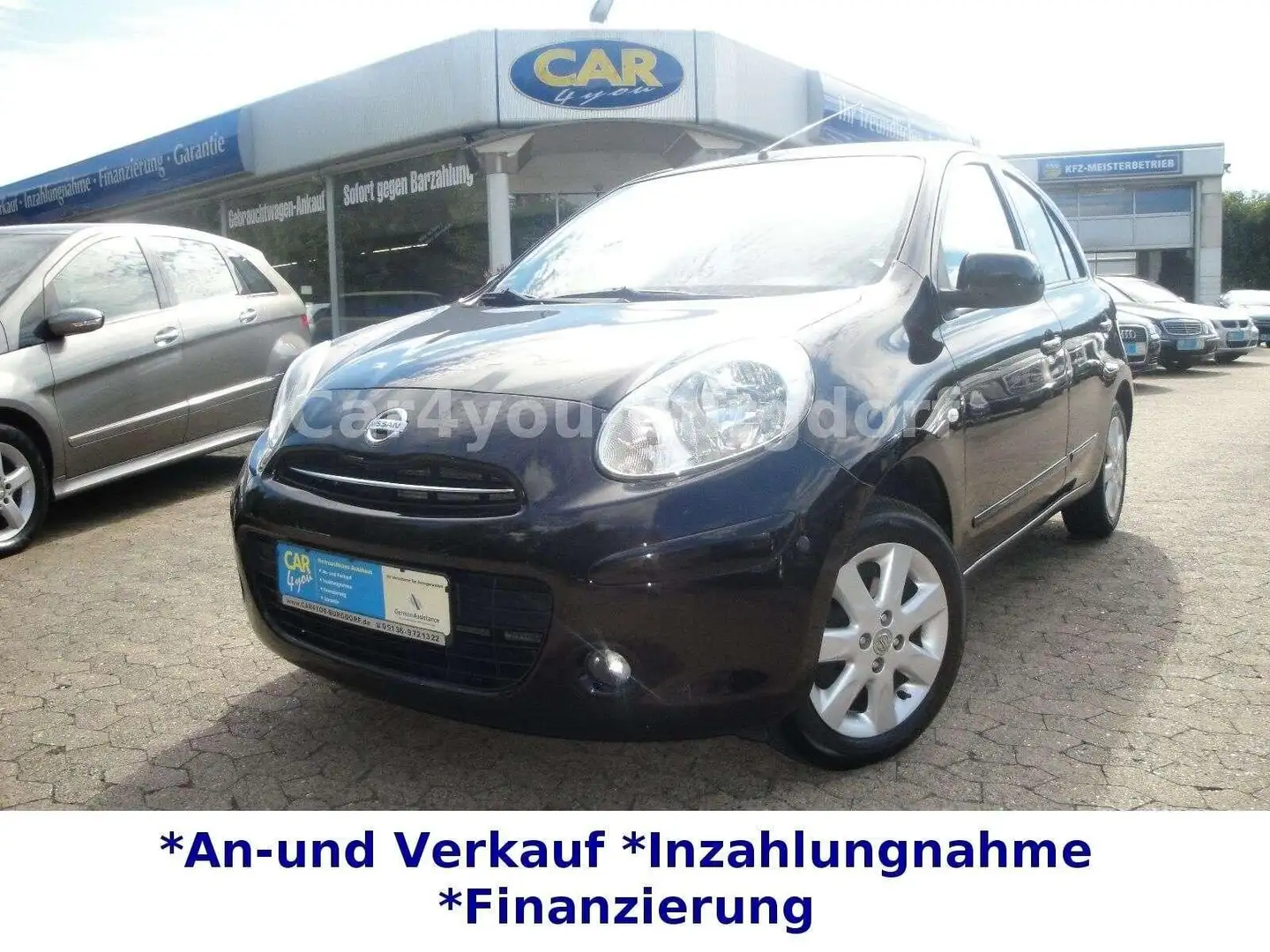 Nissan Micra Acenta*Klimaaut.*Navi*5 Türig*S.Heft*2.Hd. Schwarz - 1
