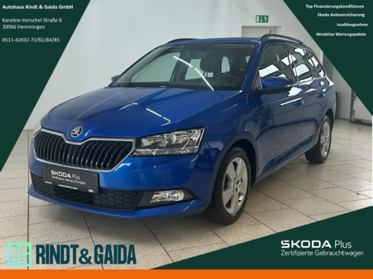 Skoda Fabia Combi 1.0 TSI Active Klima PDC DAB-Radio Blau - 1