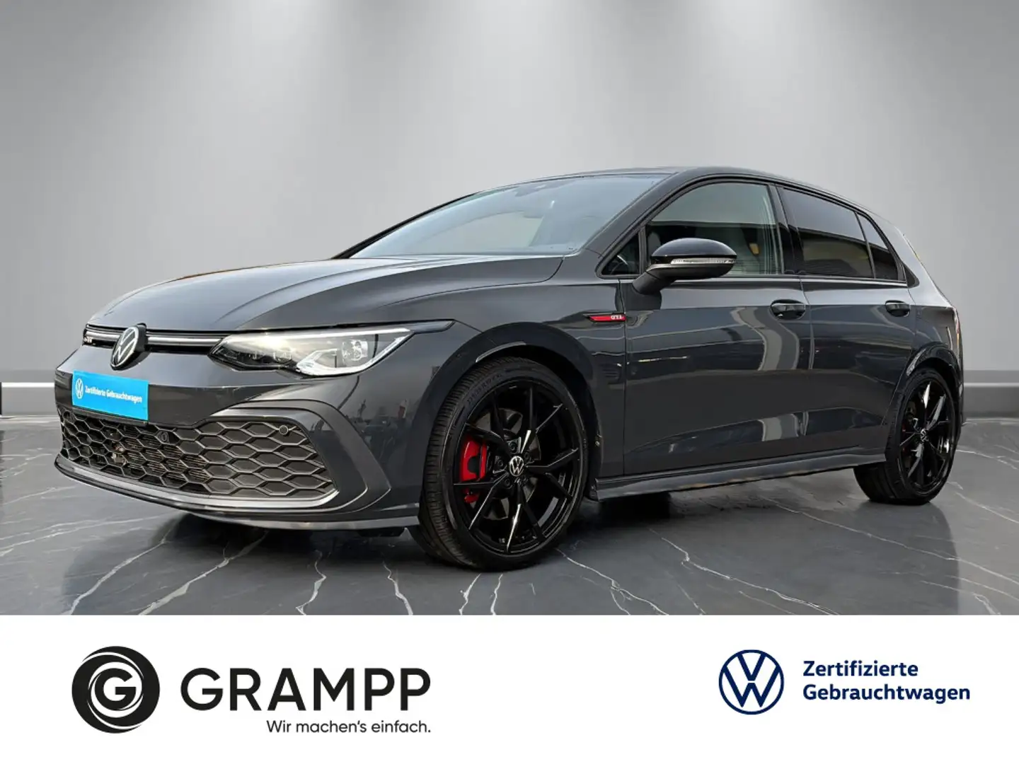 Volkswagen Golf GTI +BLACK STYLE+LEDER+AHK+KAMERA+LED+MEMOR Grau - 1