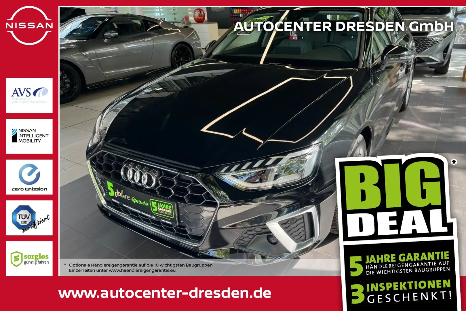 Audi A4 35 2.0 TFSI Avant S-Line Matrix+ACC+LED+Navi Schwarz - 1