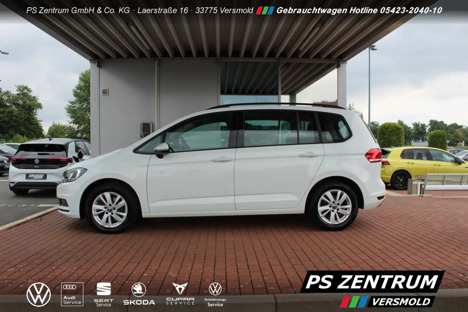 Volkswagen Touran 2.0 TDI DSG Comfortline STDh NAVI CAM eHECK Weiß - 2