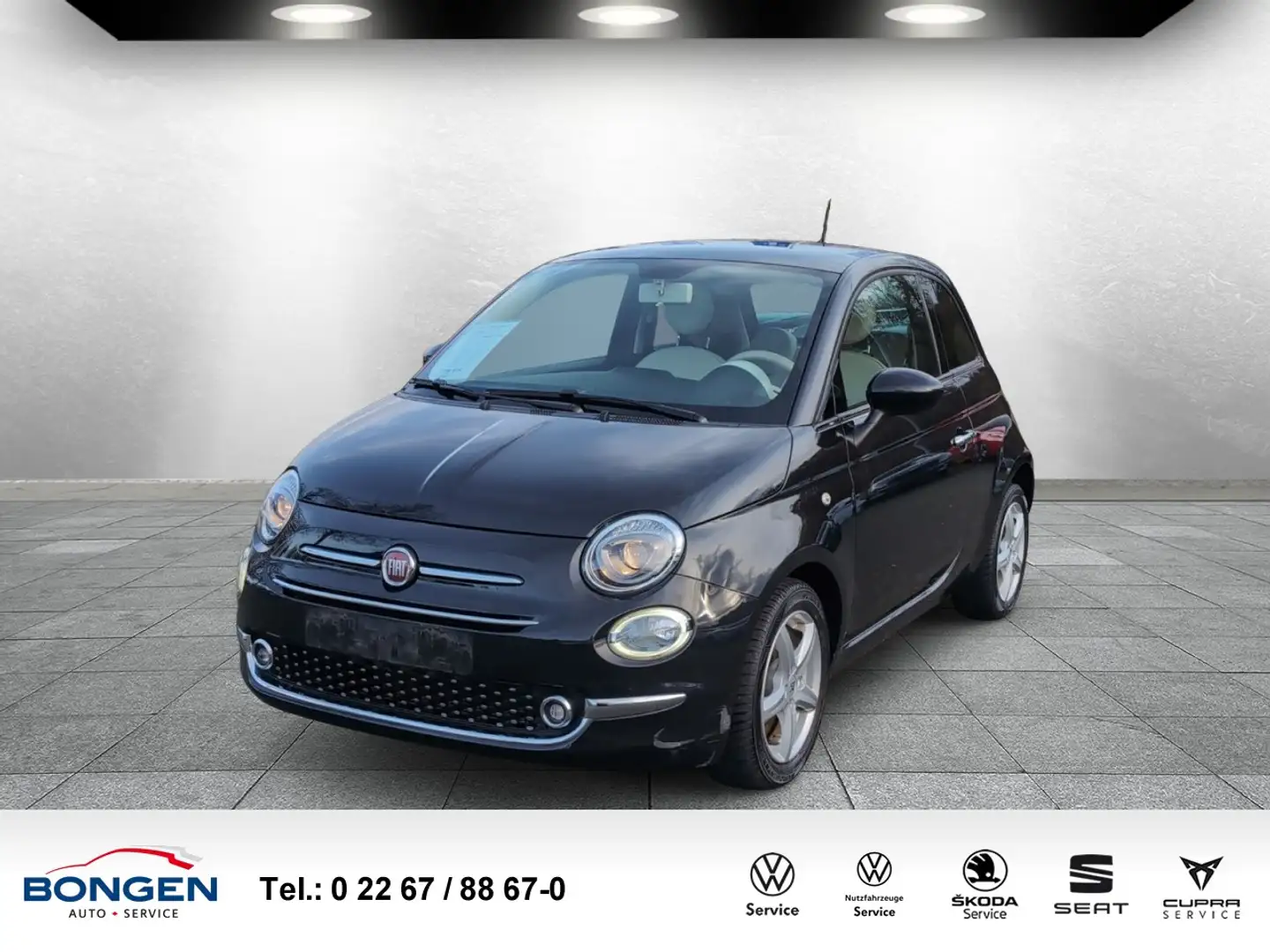 Fiat 500 Lounge Navi Pano Bluetooth Klima Navi Schwarz - 1