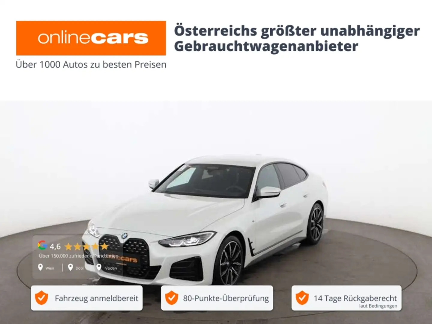 BMW 420 d Gran Coupe xDrive M-Sport Aut LED HEAD-UP Weiß - 1