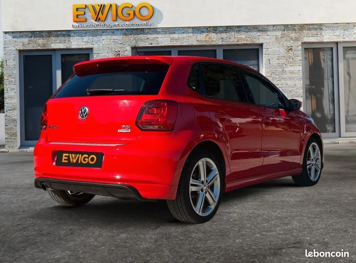 Volkswagen Polo 1.2 tsi 110 bluemotion r-line 2 eme main start and stop carplay radars av-ar Rouge - 2