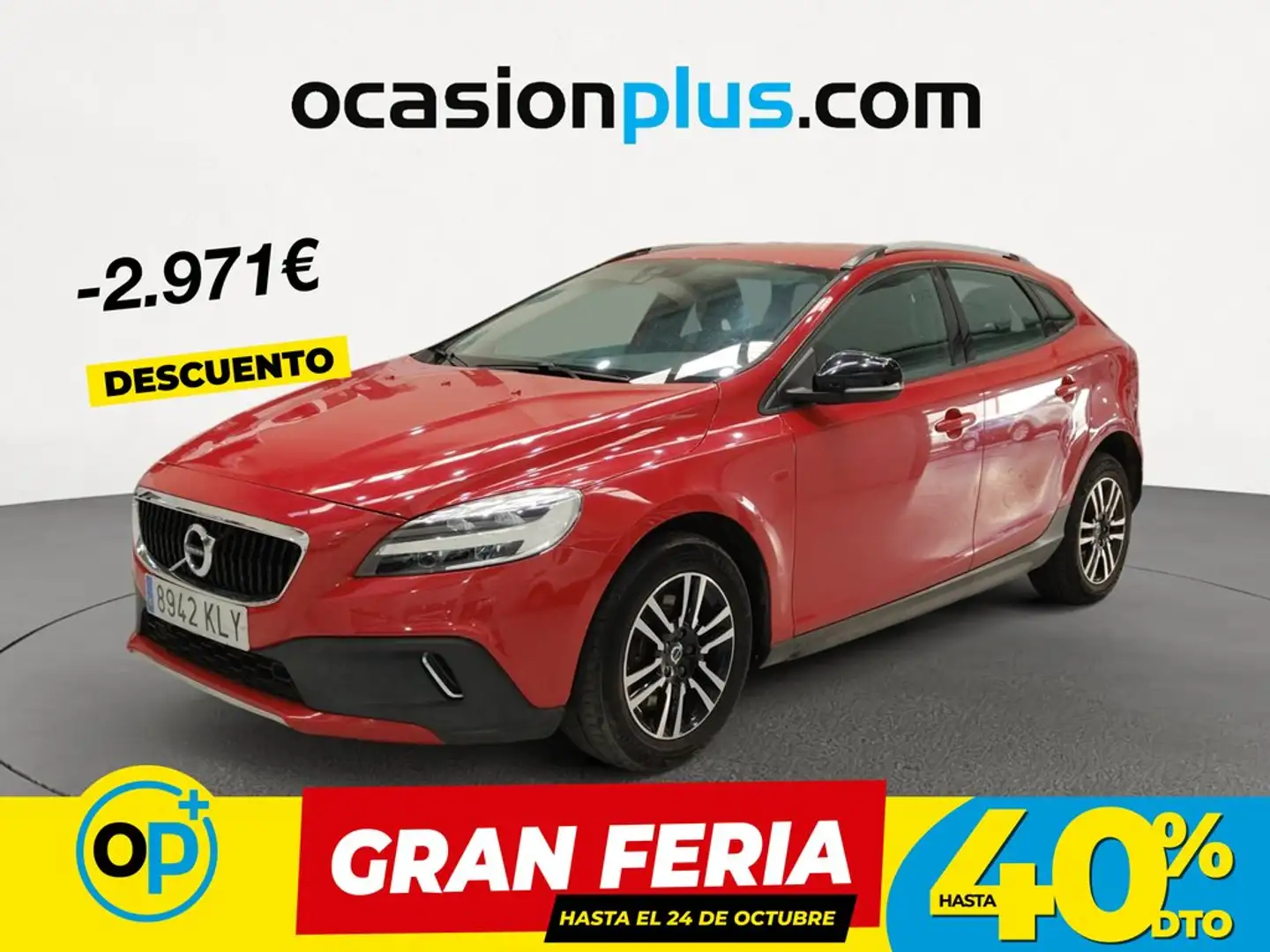 Volvo V40 Cross Country D2 Plus 120 Rojo - 1
