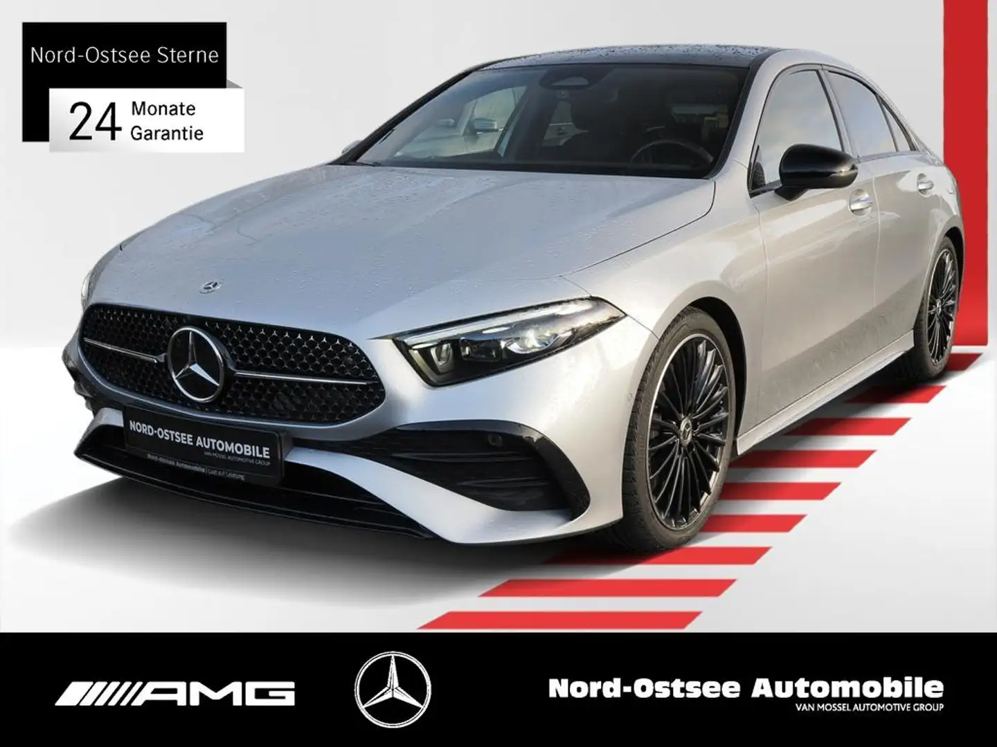 Mercedes-Benz A 250 4M LIMOUSINE AMG LINE NIGHT PANO PDC NAVI Argent - 1