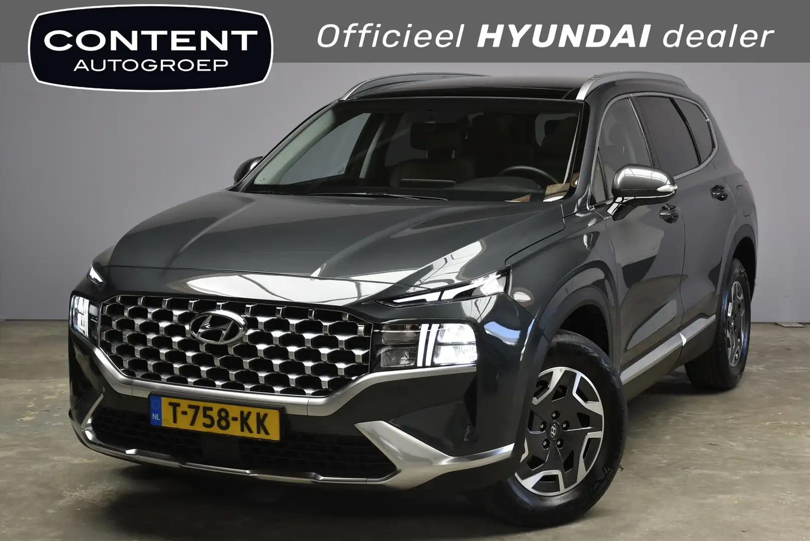 Hyundai SANTA FE 1.6 T-GDi Hybrid Automaat I Leder I Schuifdak I 7- Groen - 1