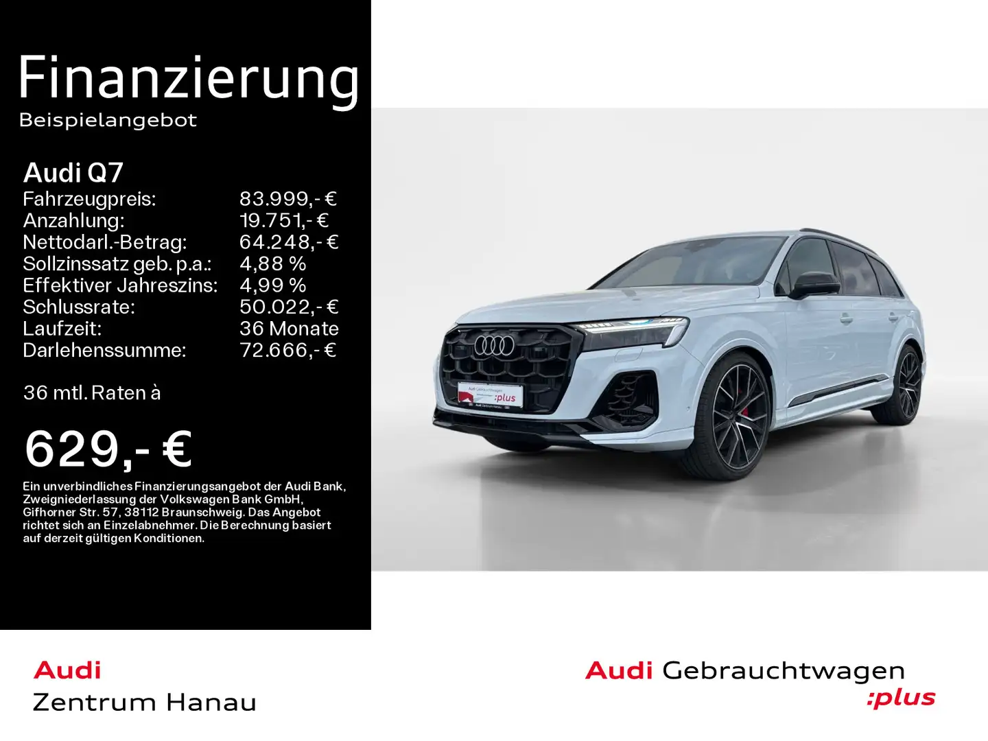 Audi Q7 60 TFSIe quattro S-LINE*HD-MATRIX*AHK*PANO*B& Weiß - 1