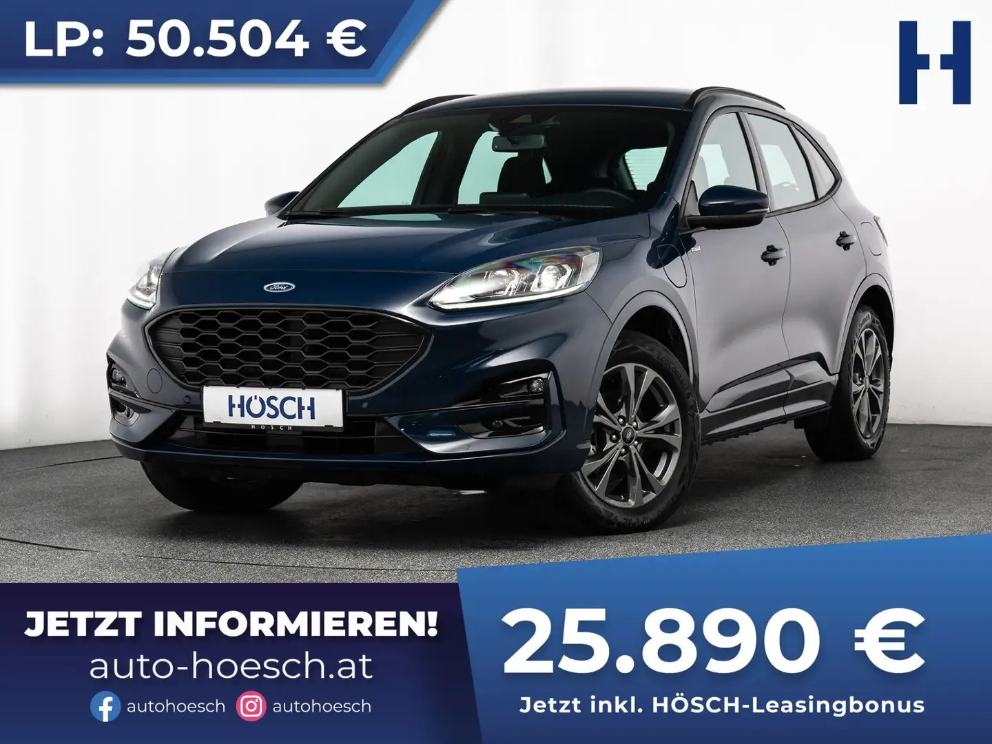 Ford Kuga 2.5 PHEV ST-Line NAV R-KAM -49% Bleu - 1