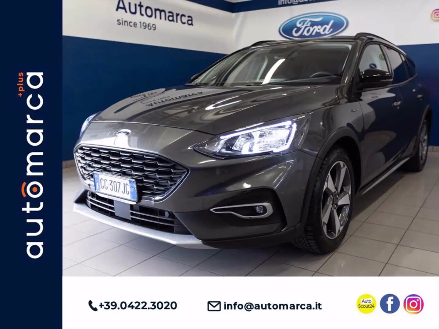 Ford Focus 1.5 EcoBlue 120 CV automatico SW Active Grigio - 1