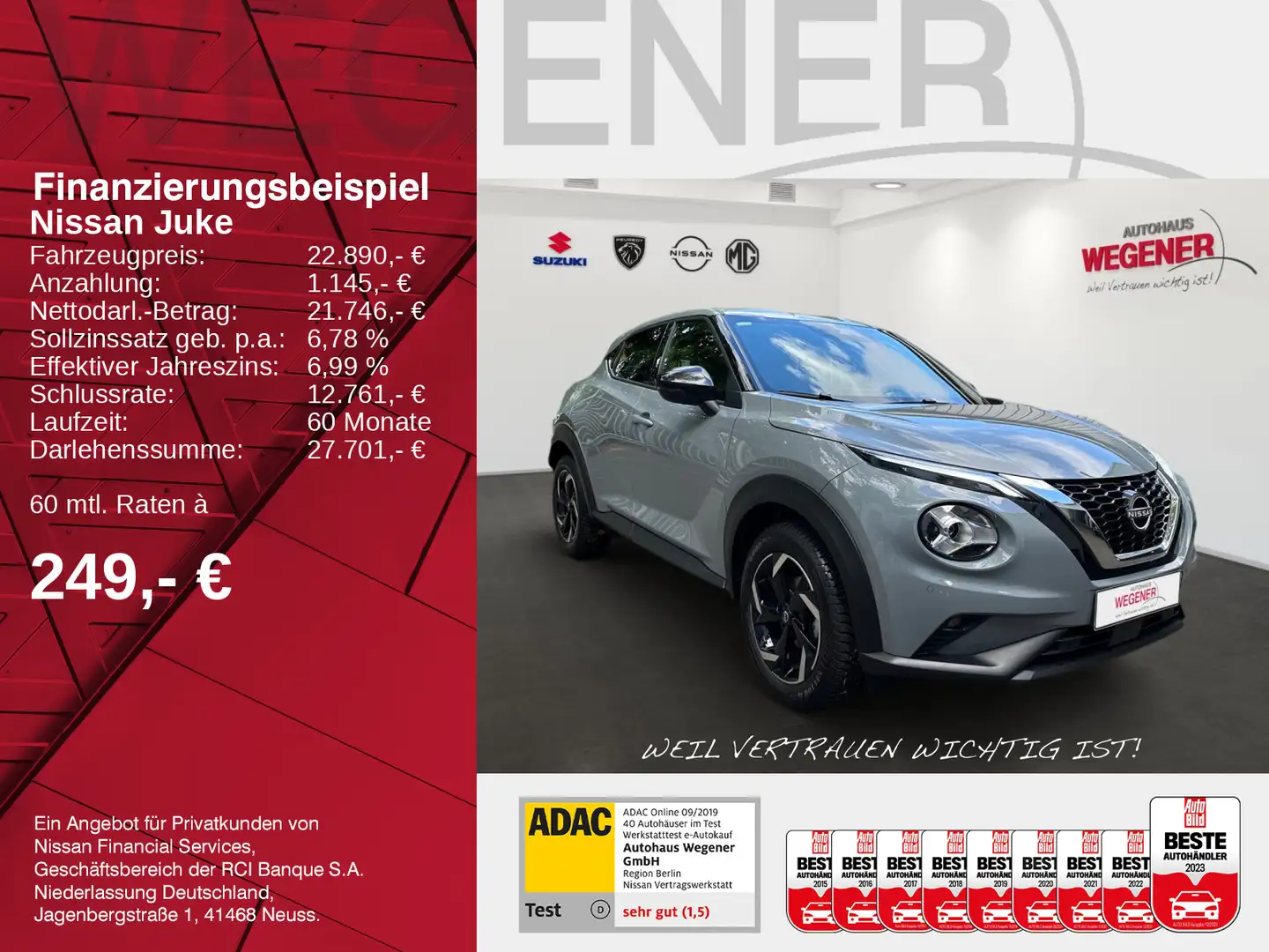 Nissan Juke JUKE AT N-CONNECTA WINTERPAK*LED*NAV*CARPL*ALLW Grigio - 2