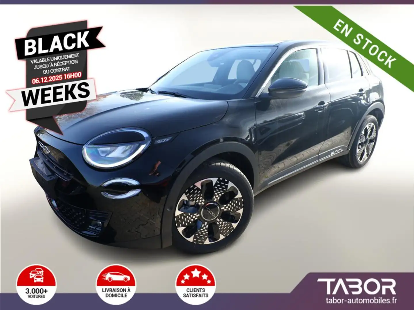 Fiat 600 MHEV 145 DCT La Prima LED GPS Cam ADML Noir - 1