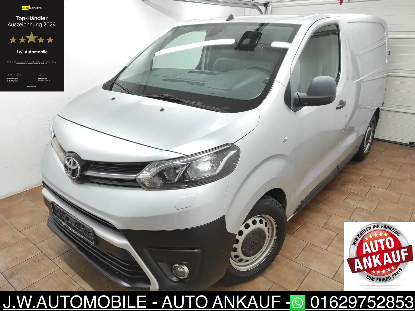Toyota Proace COMPACT MEISTER 1-HAND NAVI KLIMA LEDER AHK EURO-6 Grau - 1