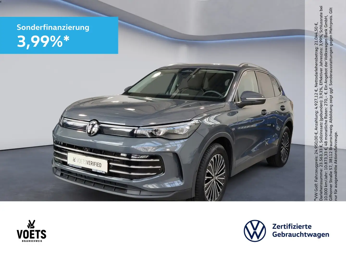 Volkswagen Tiguan Elegance 1.5 eTSI DSG MATRIX-LED+RearView+SHZ Grijs - 1
