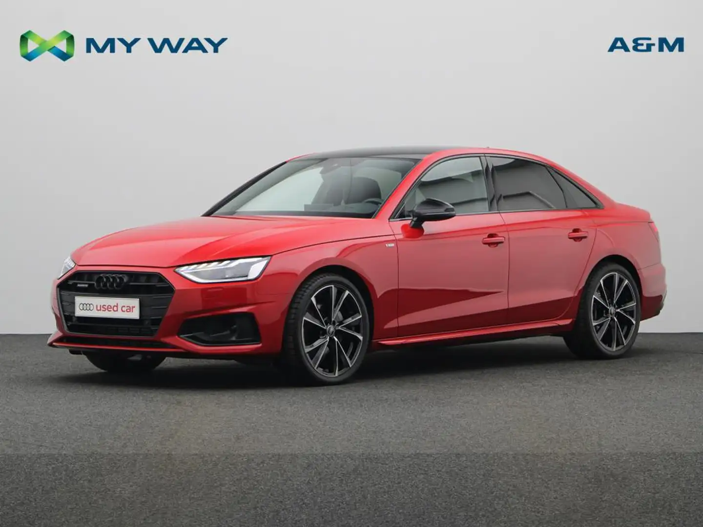 Audi A4 S-LINE 40 TFSI QUATTRO 204 PK S-TRONIC Rood - 1