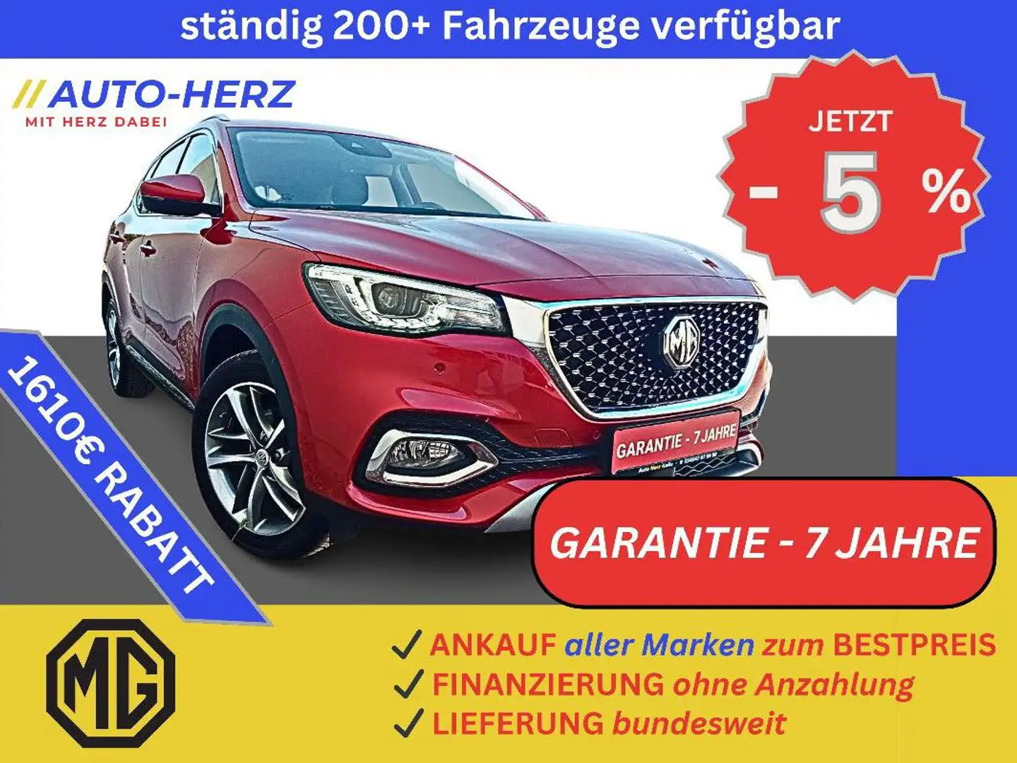 MG EHS Luxury PHEV Leder+Pano+LED+Klimaauto+PDC Rot - 1
