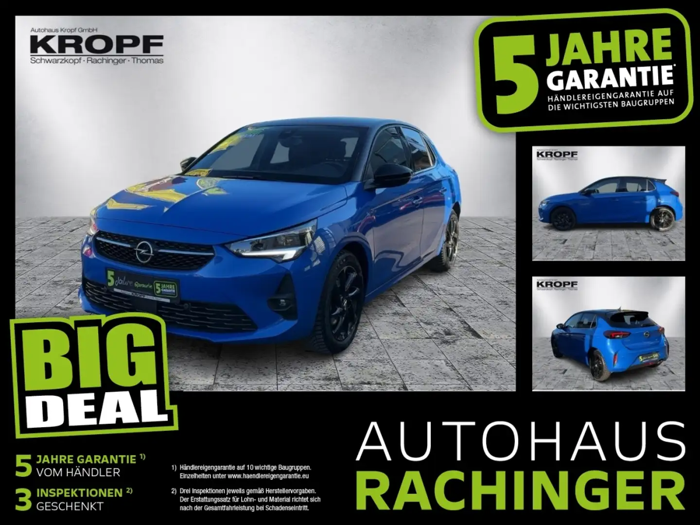 Opel Corsa F 1.2 Turbo **FLA Alcantara DynLi** Bleu - 1
