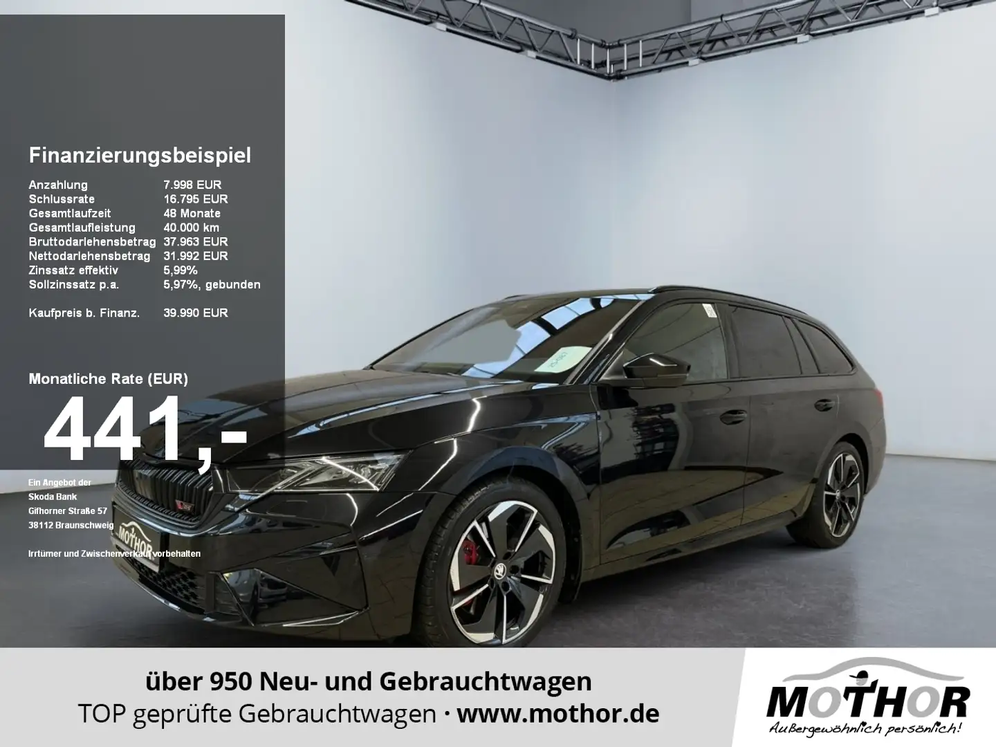 Skoda Octavia Combi RS 2.0 TSI DSG Panorama-Schiebedach Schwarz - 1