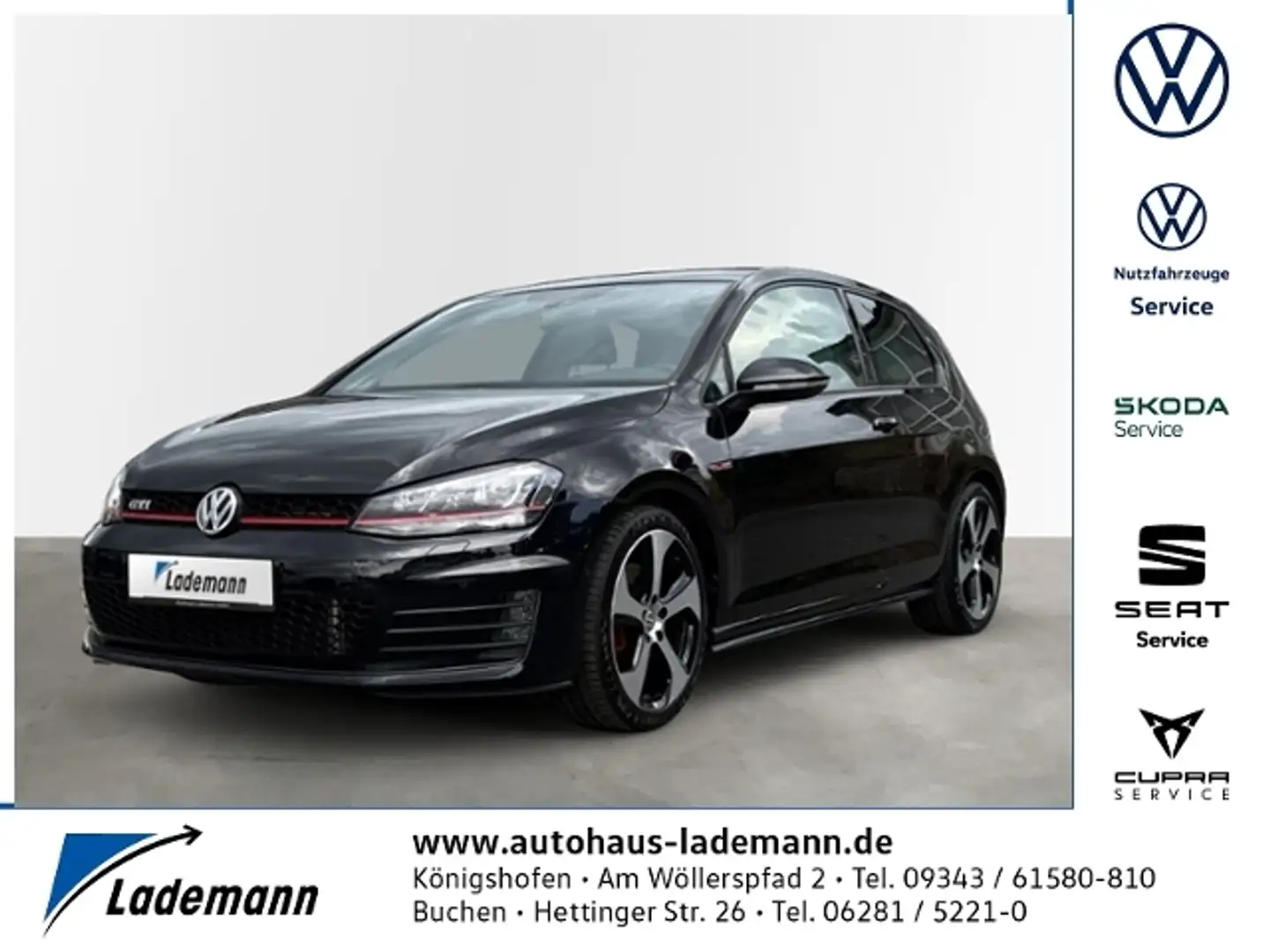 Volkswagen Golf VII 2.0 GTI BI-XENON+NAVI+KLIMA+AHK+GRA+SHZ Schwarz - 1