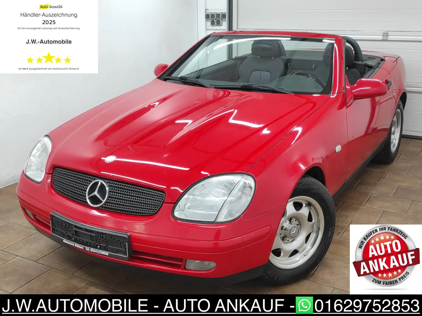 Mercedes-Benz SLK 200 CABRIO EL.VERDECK *2-HAND SEIT2006* SERVO CD-RADIO Rot - 1