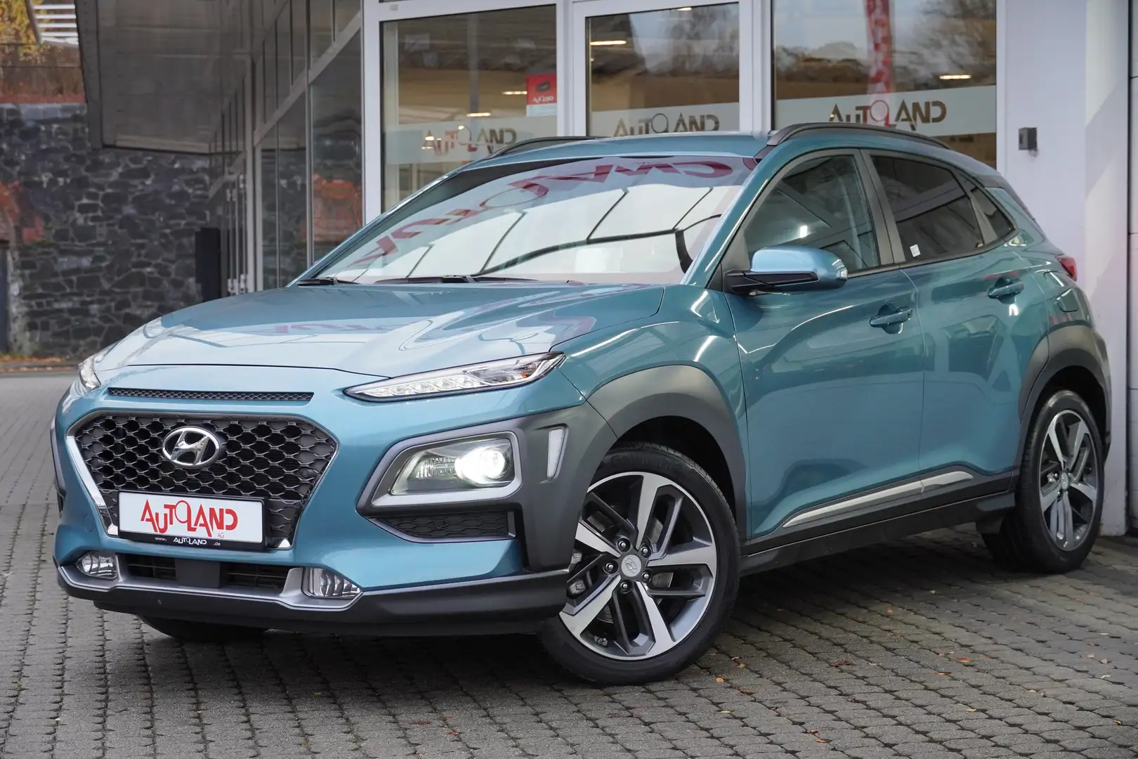 Hyundai KONA 1.6 T-GDI Premium 4WD Sitzbelüftung AHK LED Blau - 2