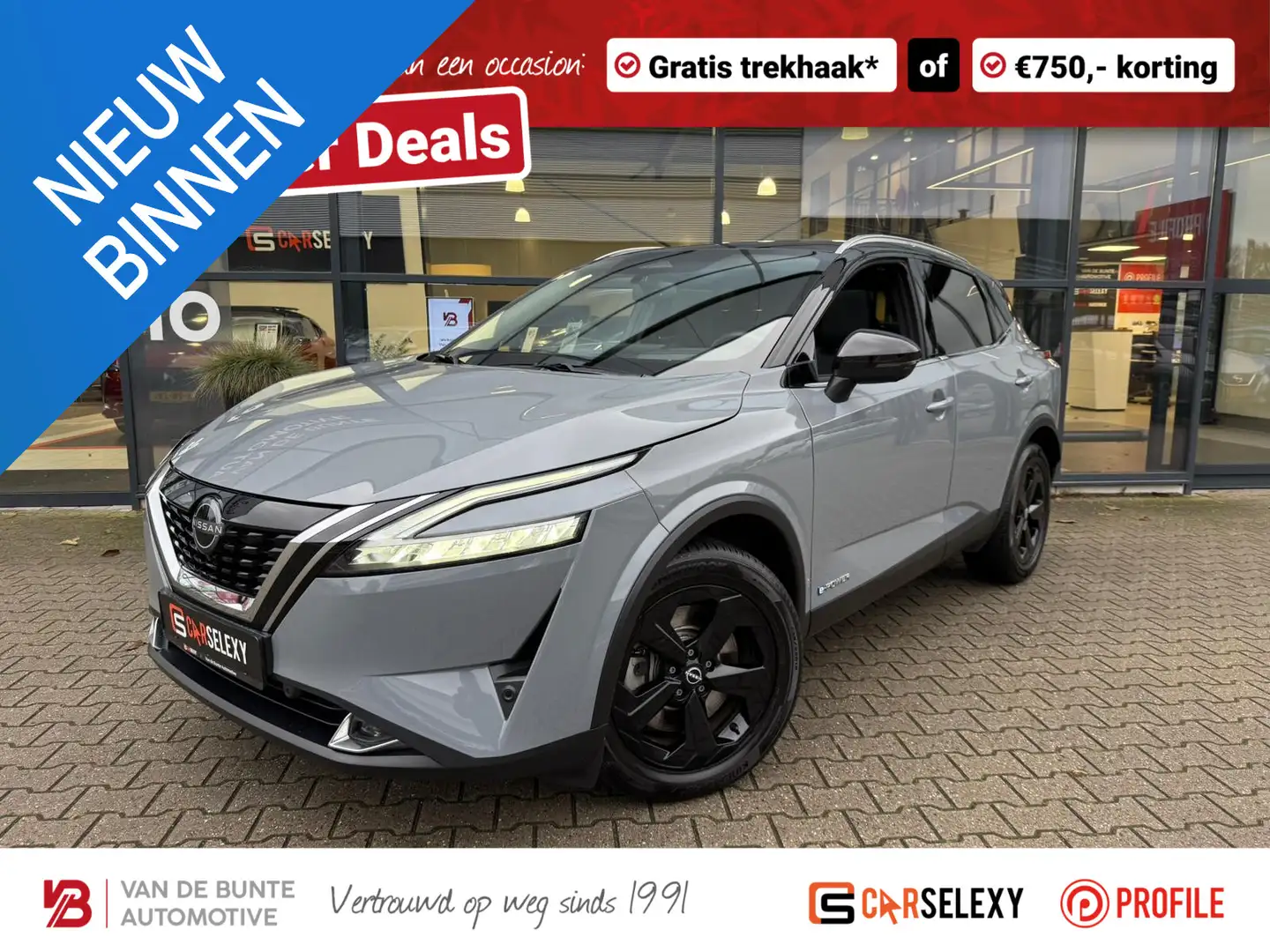Nissan Qashqai 1.5 e-Power Black Edition *Winter Pack* Grijs - 1