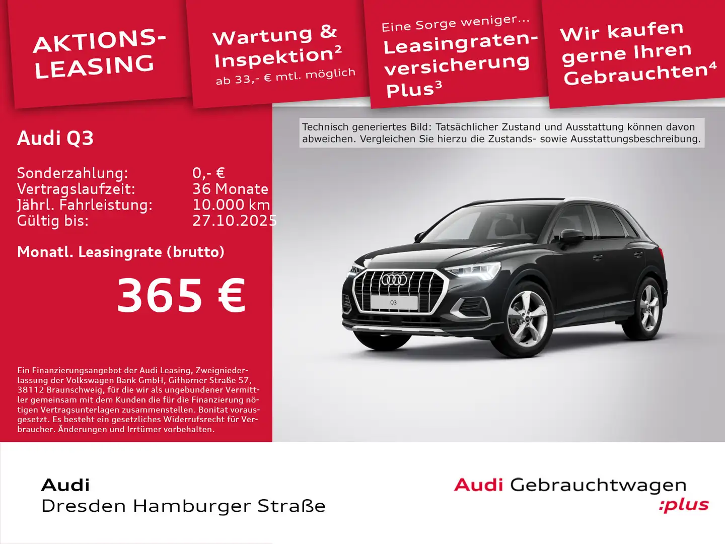 Audi Q3 35 TFSI advanced LED Navi AHZV S tronic Schwarz - 1