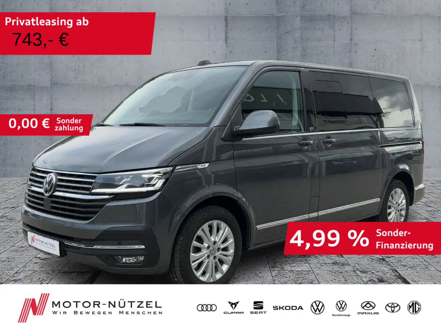 Volkswagen T6.1 Multivan 2.0 TDI 4M GENERATION SIX LED+NAVI Gri - 1