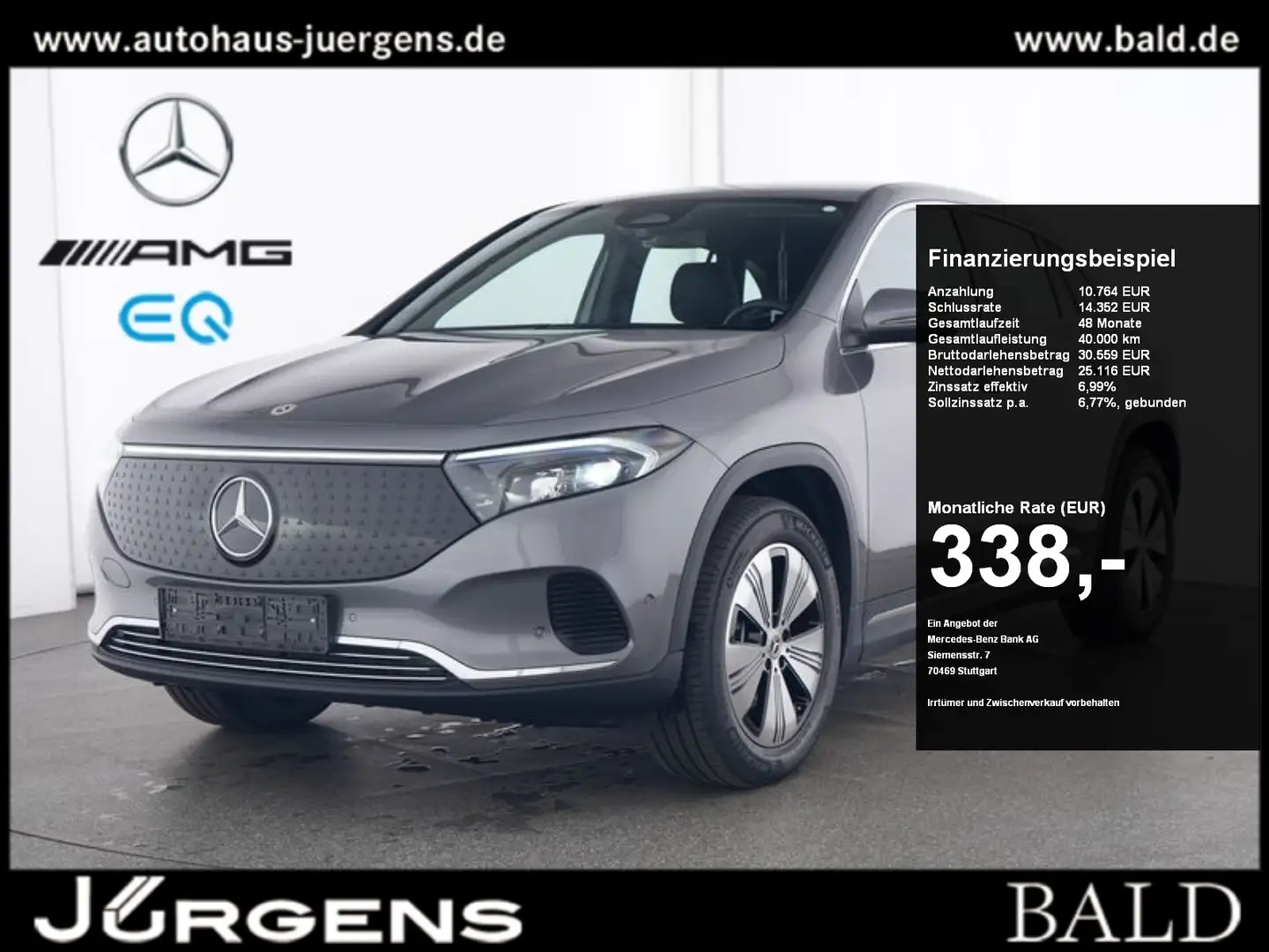 Mercedes-Benz EQA 350 4M Progressive/LED/Kamera/Totw/EASY-P/18 Gris - 1