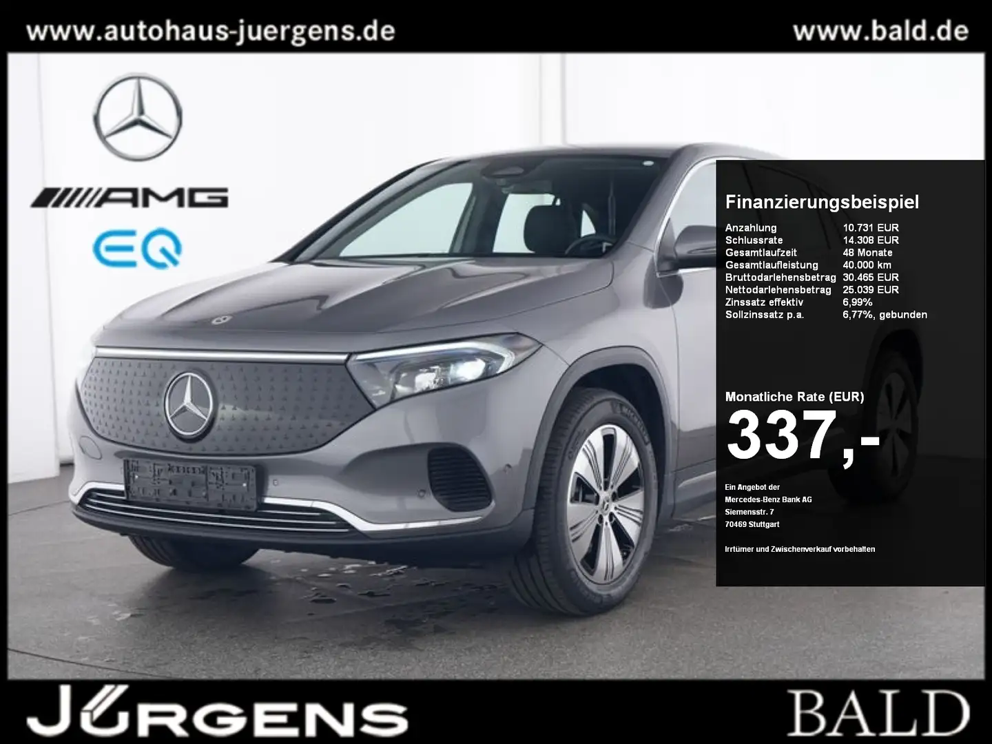 Mercedes-Benz EQA 350 4M Progressive/LED/Kamera/Totw/EASY-P/18 Gri - 1