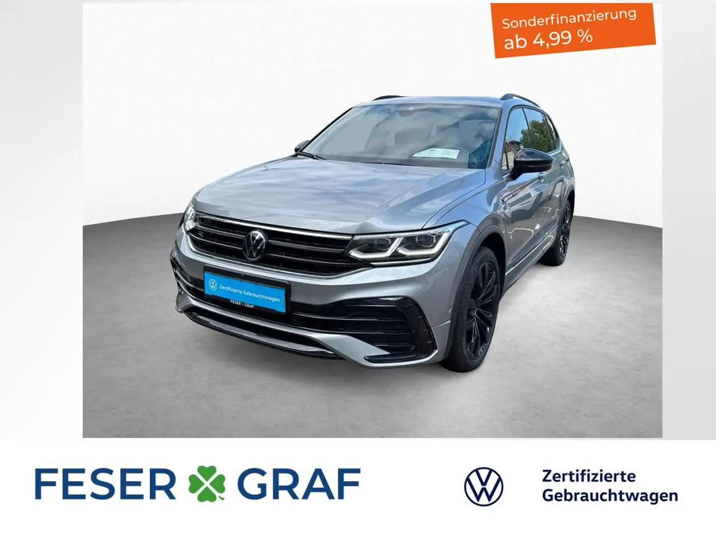 Volkswagen Tiguan Allspace R-Line 2.0 TDI 7-DSG 4MOTION AHK Silber - 1