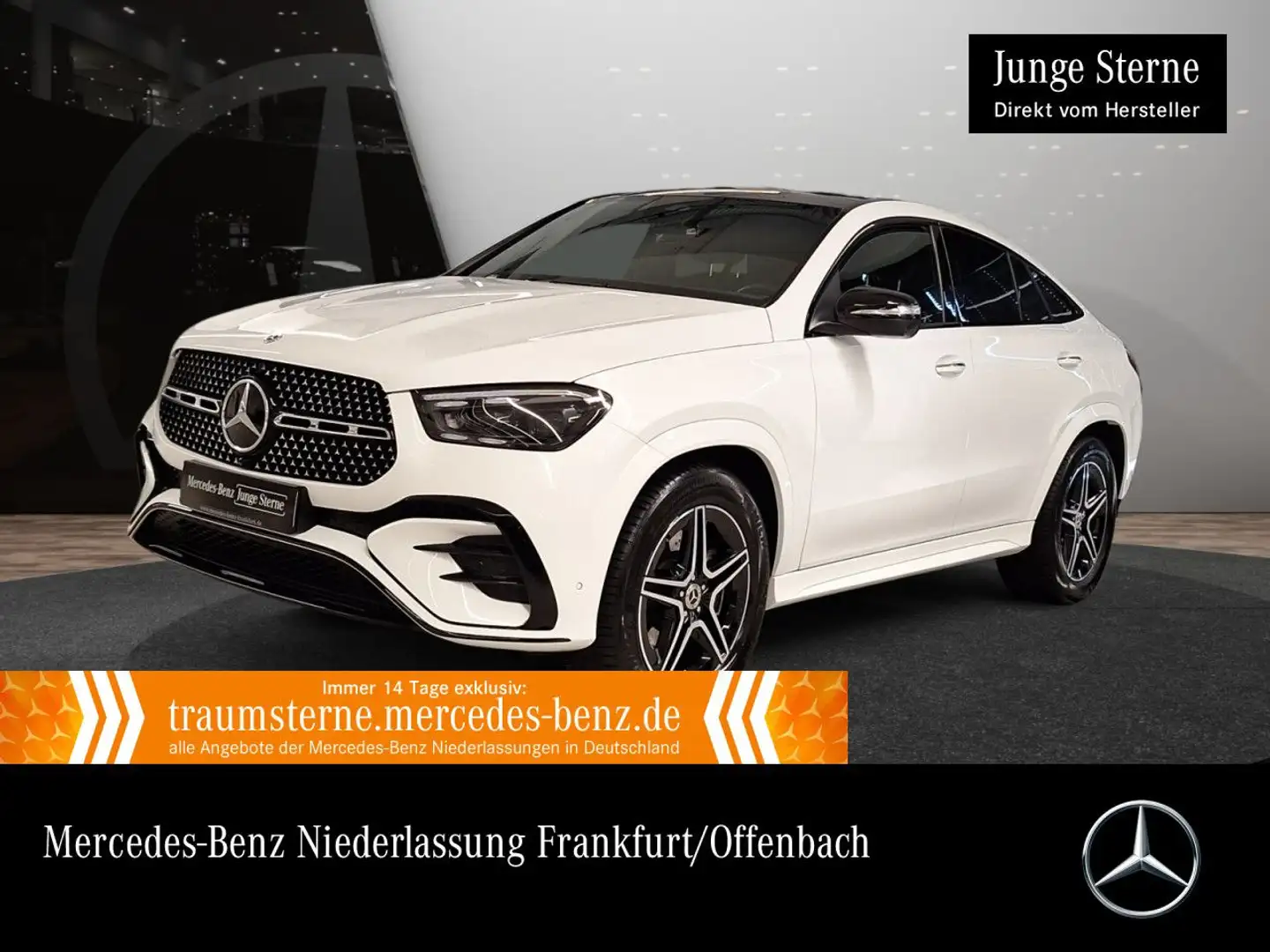 Mercedes-Benz GLE 450 d Coupé 4M AMG+NIGHT+PANO+360+AHK+STHZG Weiß - 1