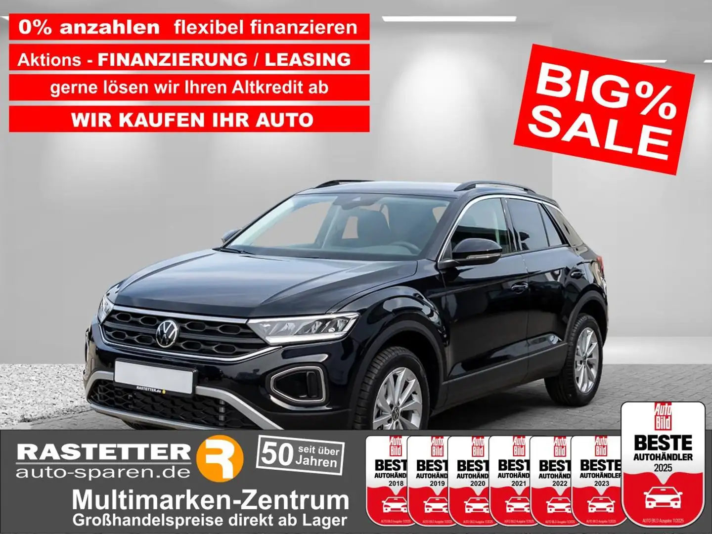 Volkswagen T-Roc TSI DSG Life ACC+Kamera+Keyless+AppConnectNavi+Win Schwarz - 1