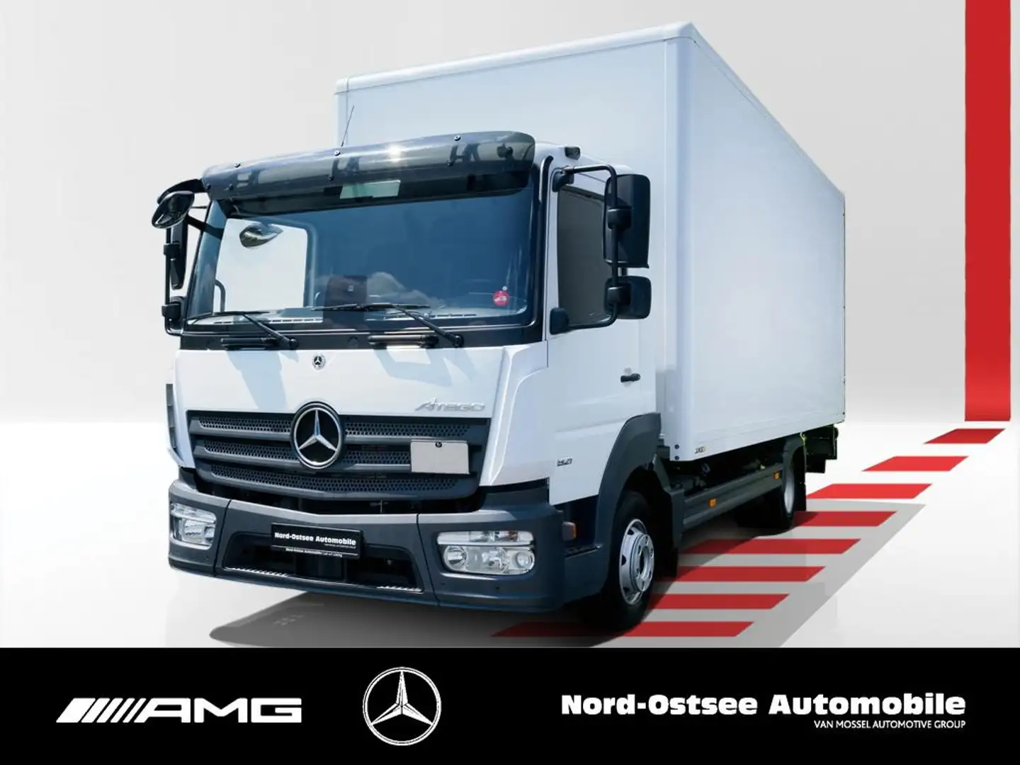 Mercedes-Benz ATEGO 818/821 L KOFFER LBW 2x AHK TEMPOMAT AUTOM Blanc - 1