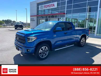 Blue 2018 Toyota Tundra Pickup Truck Four-Wheel Drive 6-Speed Automatic