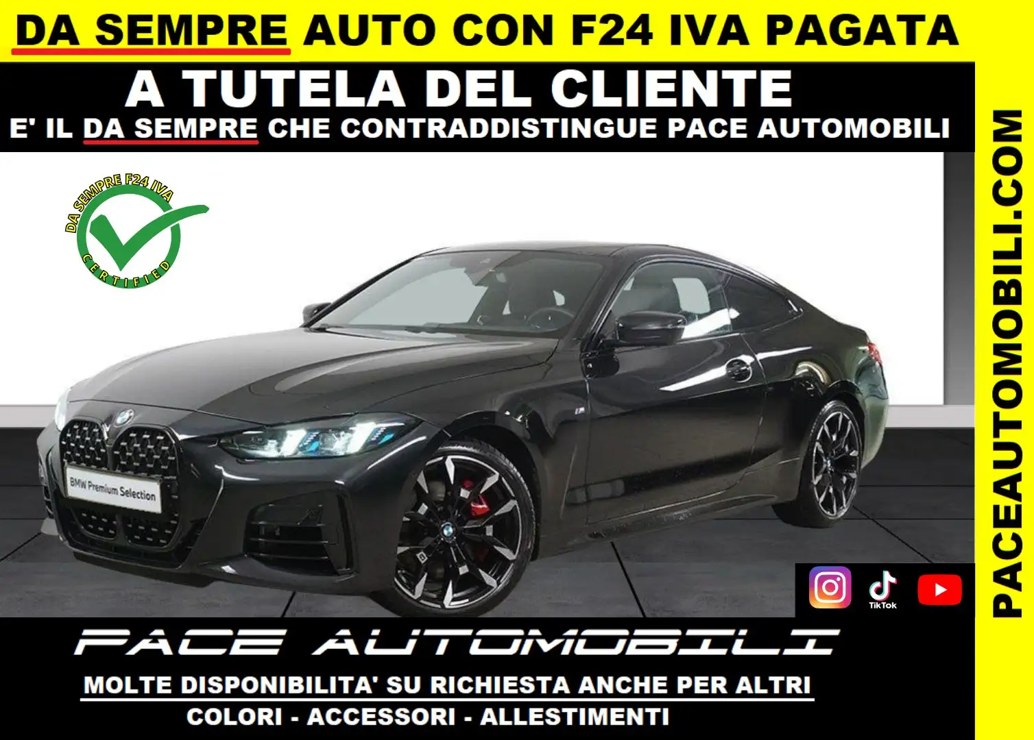 BMW 420 i M SPORT FRENI M-SPORT PRO MSPORT HUD BLACK PACK Nero - 1