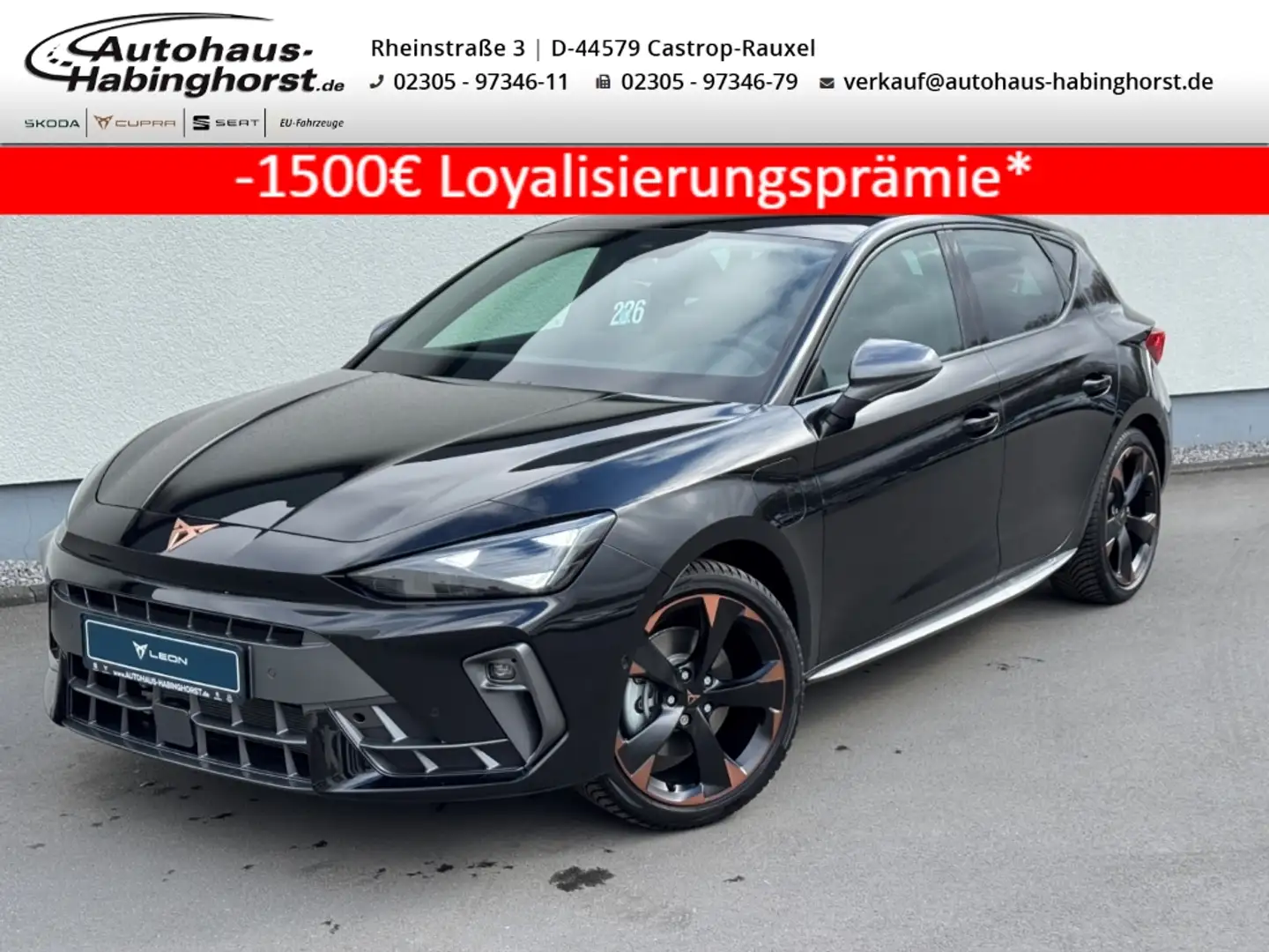 CUPRA Leon FL 1.5 e-HYBRID DSG Navi Sennheiser SideAssist 18A Schwarz - 1