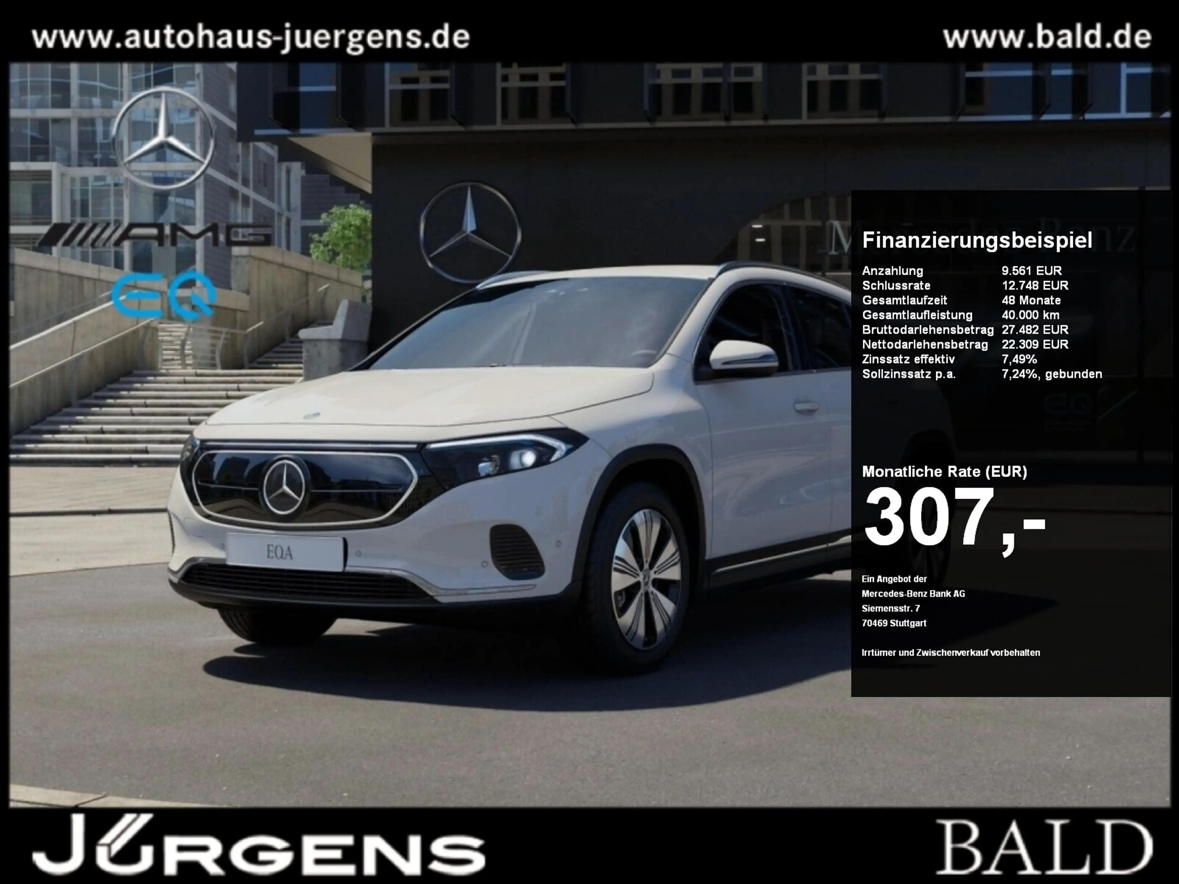 Mercedes-Benz EQA 250 + Progressive+Distr+Ambiente+Cam+LED+Navi