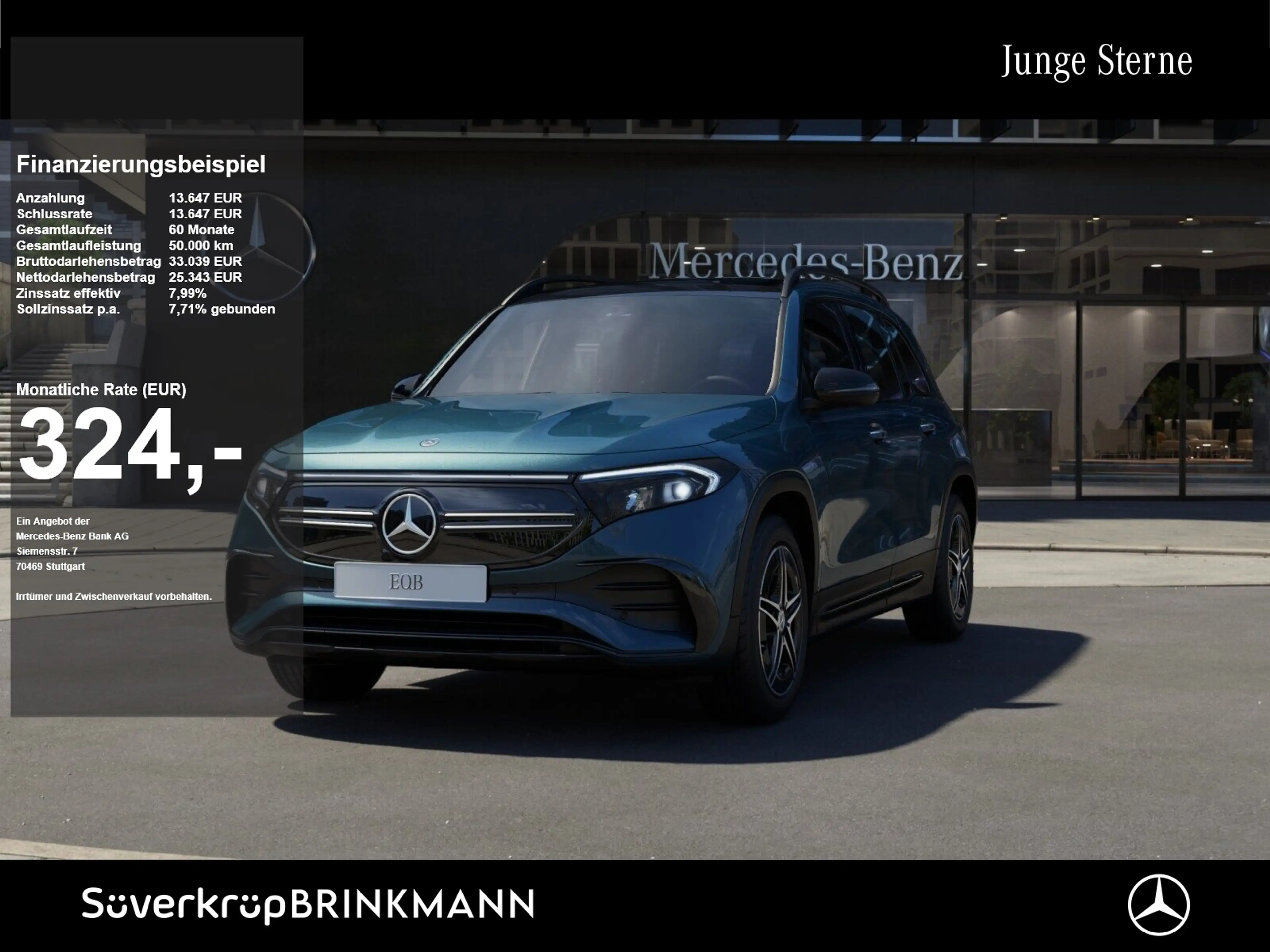 Mercedes-Benz EQB 300 4M AMG NIGHT KAMERA PANO SPUR STANDH PDC
