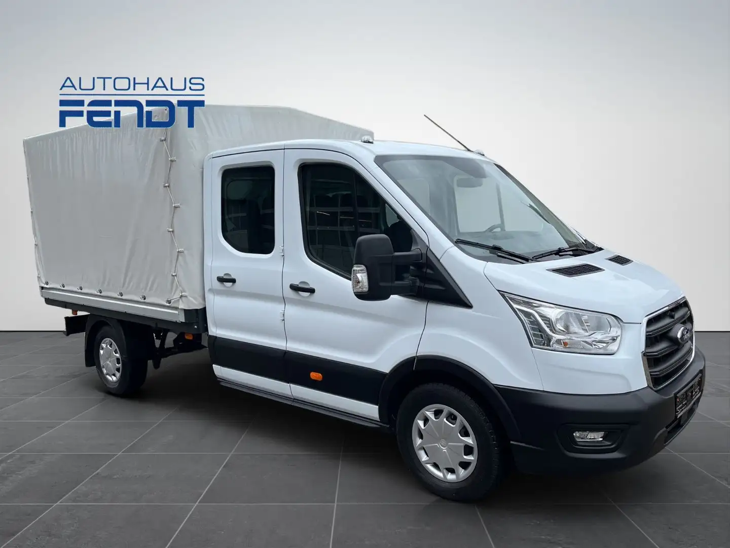 Ford Transit Pritsche 350L3 DokaAHKSitzh.6AirbagPlane Weiß - 2