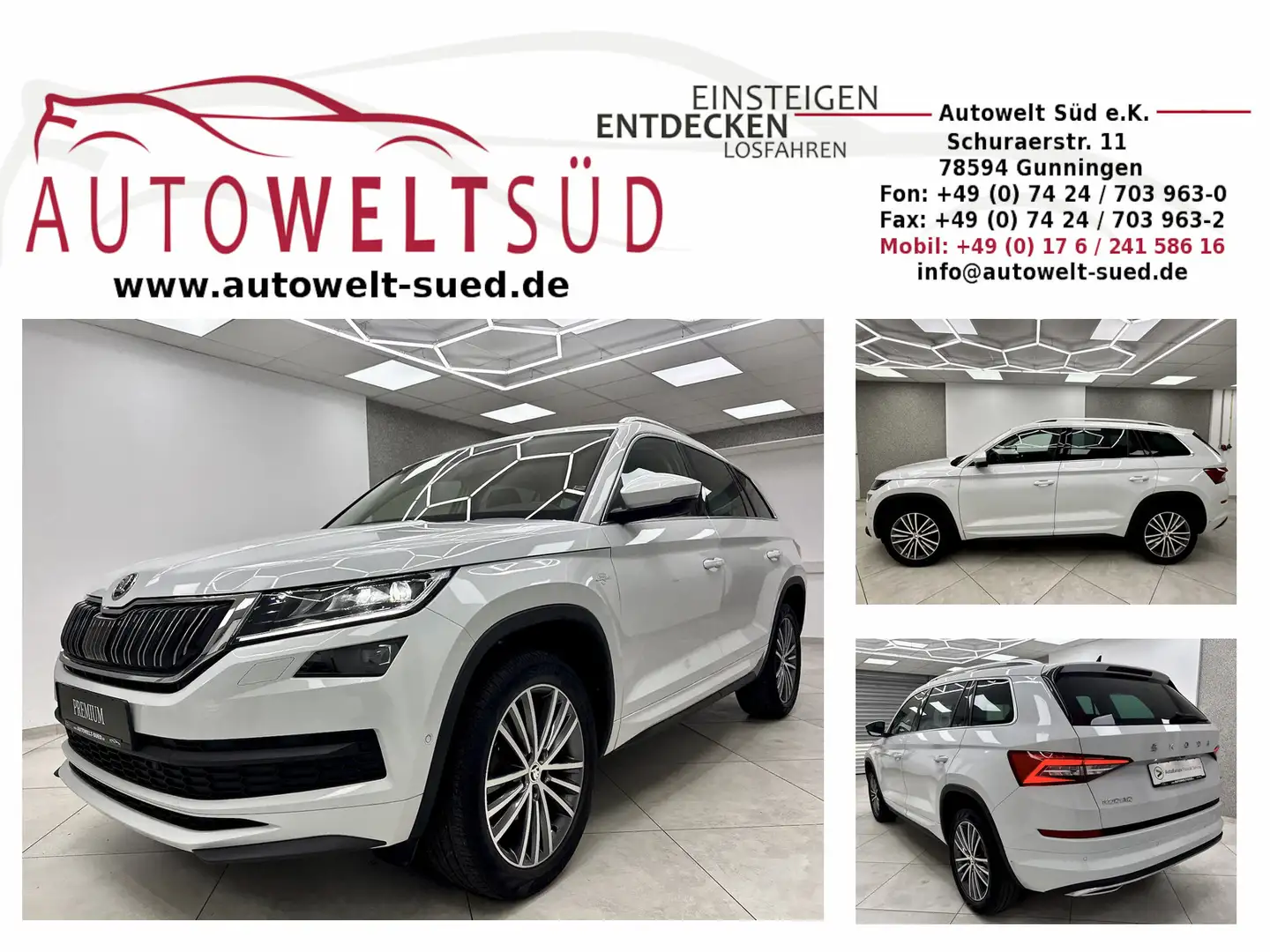 Skoda Kodiaq 2.0 TDI 4x4 Laurin & Klement BelSi ACC 2xSpur 360° Blanco - 1