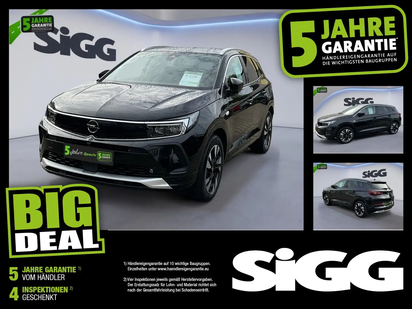 Opel Grandland 1.6 Turbo Ultimate 2xKlima 360 4xSHZ Schwarz - 1