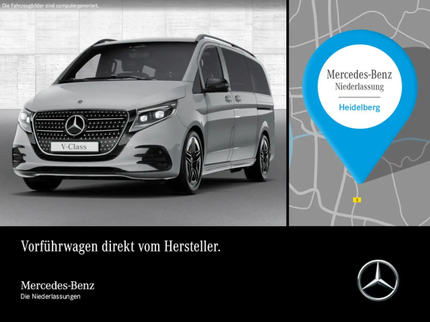 Mercedes-Benz V 300 d AVANTGARDE+AMG+SchiebDa+9G+AHK+StandHZ+DIS Grau - 1