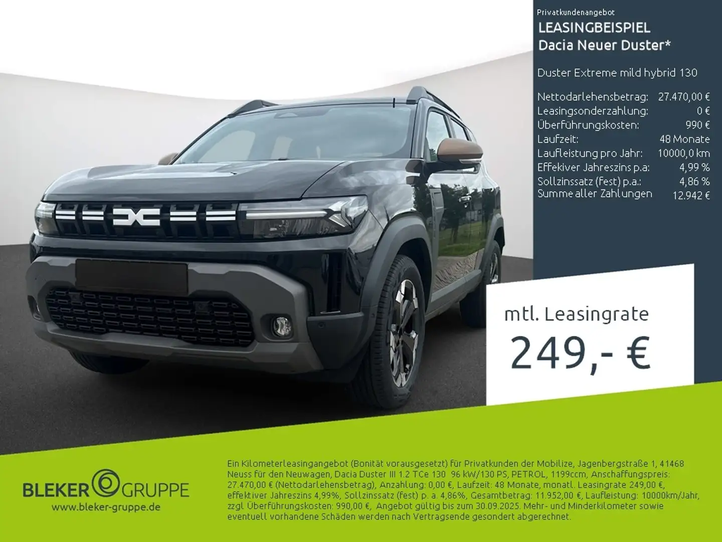 Dacia Duster Duster Extreme mild hybrid 130 Schwarz - 2