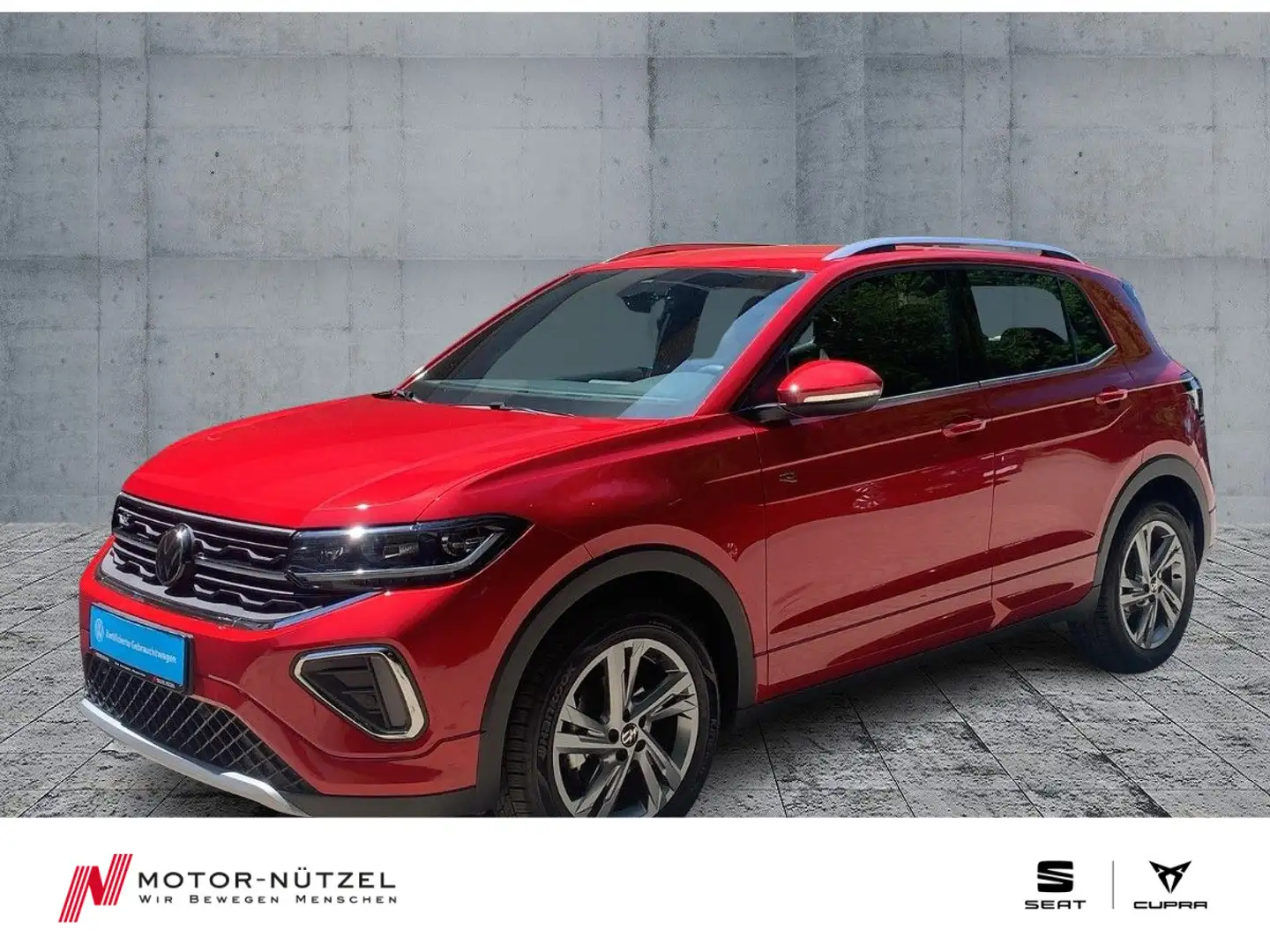 Volkswagen T-Cross 1.5 TSI DSG R-LINE 5JG+MATRIX+NAVI+AHK Rot - 1