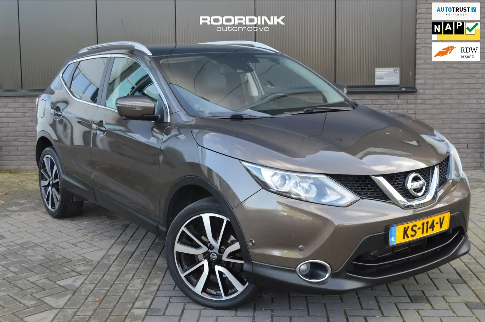 Nissan Qashqai Pano|360°Cam|Leder|Clima|1e eigenaar! Bruin - 1
