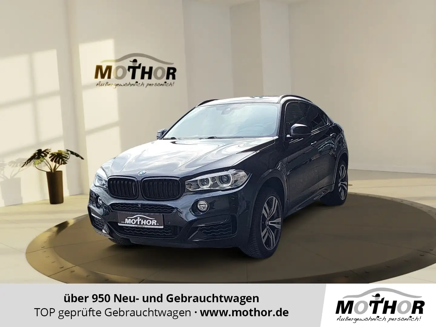 BMW X6 M 50 d ACC 360 BiXenon Leder SpurW el.Heck LM Schwarz - 1