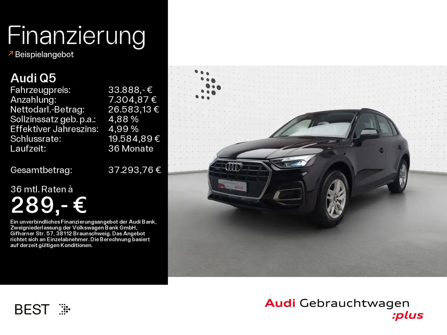 Audi Q5 50 TFSI e qu.Navi*PDC*SHZ Schwarz - 1