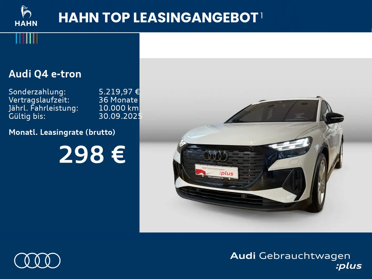 Audi Q4 e-tron 45 S-line Navi Matrix AHK Carplay PDC Blanc - 2